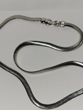 Vintage Monet Silver Snake Chain Necklace